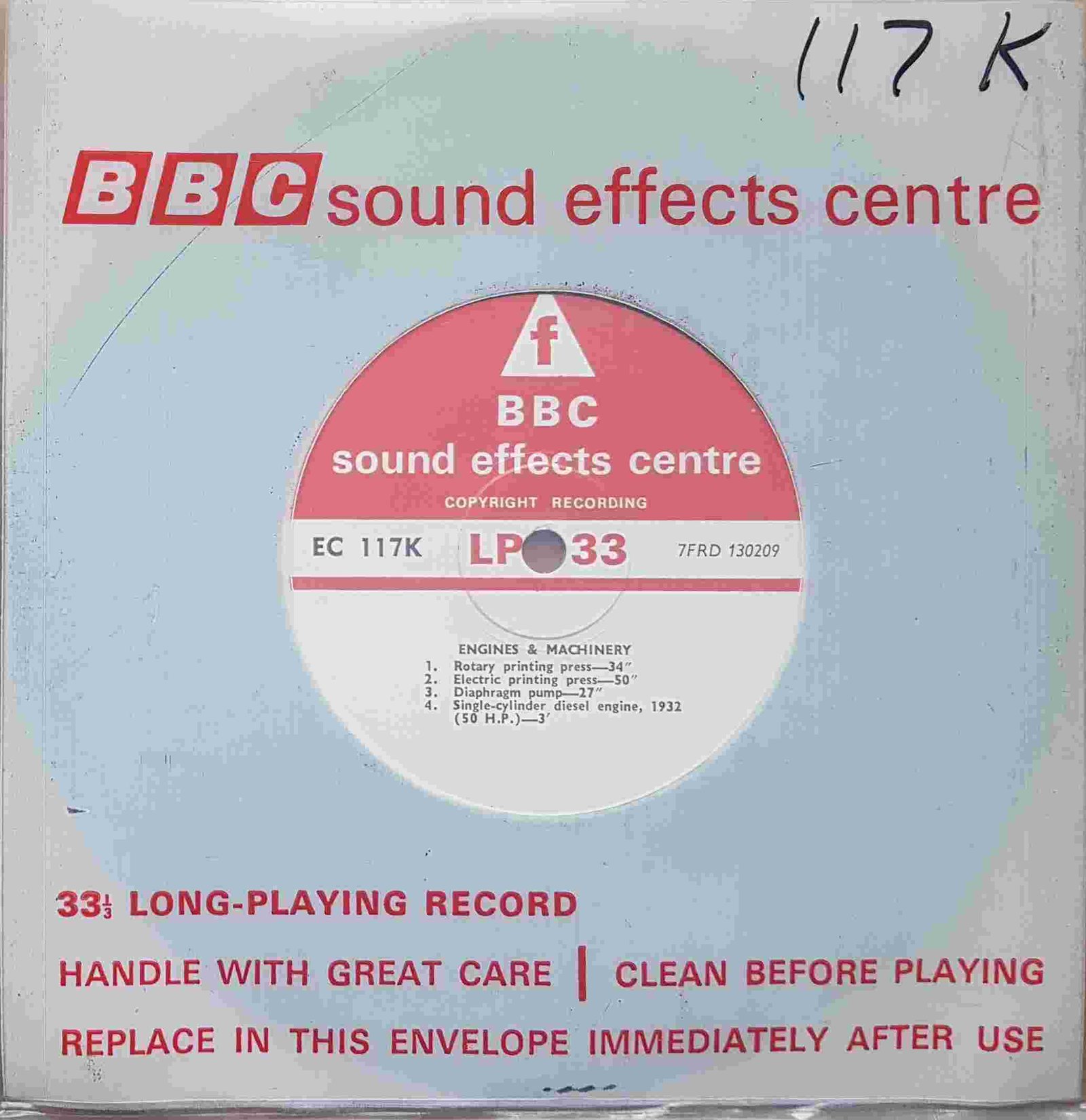 Picture of EC 117K Engines & machinery by artist Not registered from the BBC records and Tapes library